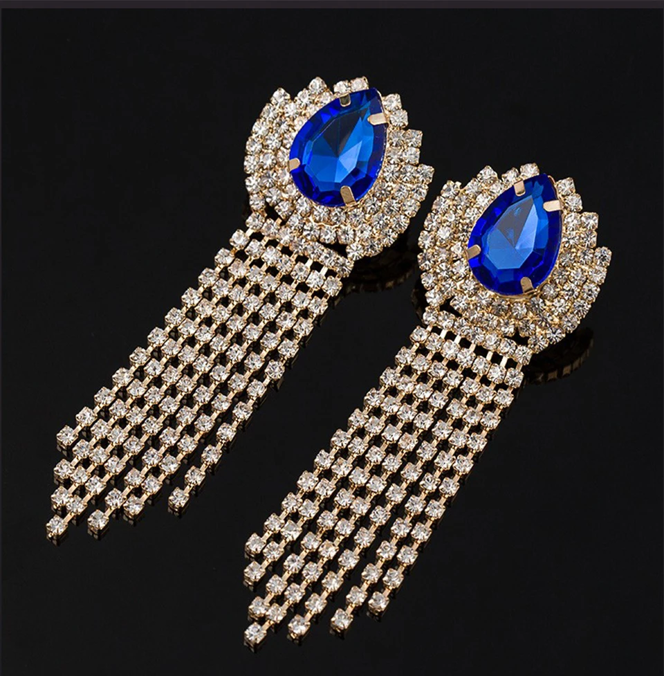 YFJEWE простые Стразы, Красочные Висячие серьги для женщин, Bijoux, новинка, Золотое ювелирное изделие, милый подарок E075