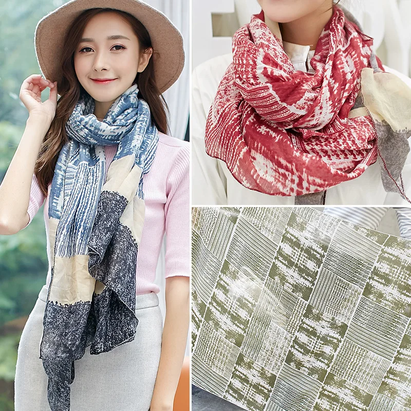 

Summer new Korean cotton hemp popular style handcuffed Yiwu retro design scarf scarves women manufacturers wholesale