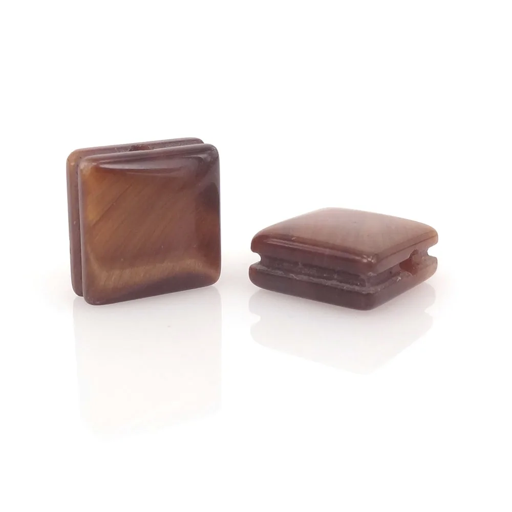 Новинка бусины из натурального тигрового глаза с квадратным камнем подходят для