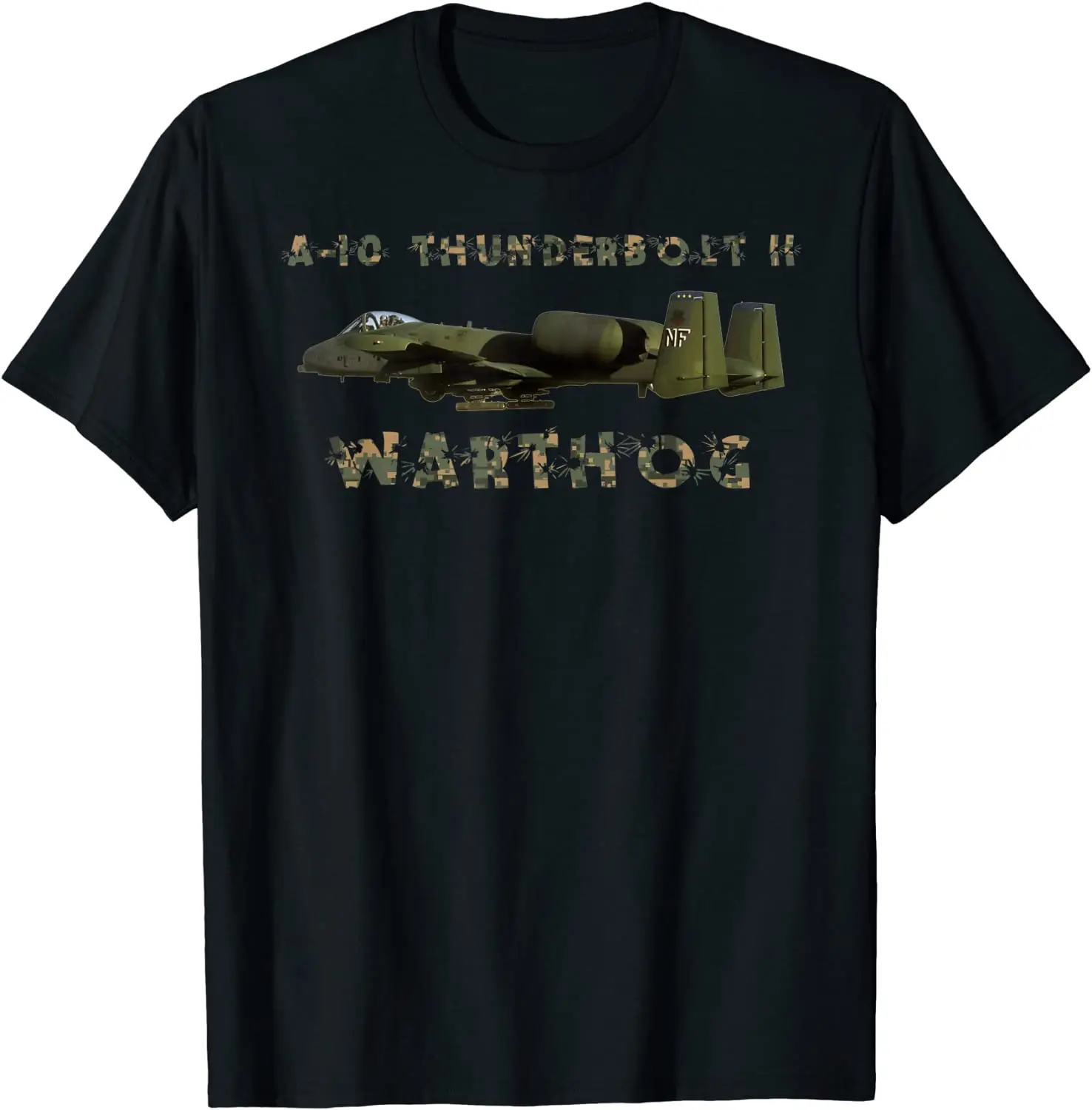 

Camouflage Military A10 Warthog Camo US Warplane Fighter Jet Men T-Shirt Short Casual 100% Cotton Shirts
