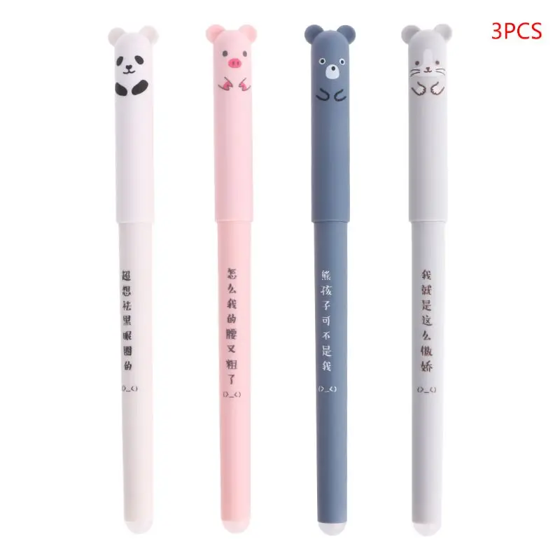 

3pcs Kawaii Cartoon Gel Pen Erasable School Office Supplies Stationery Student