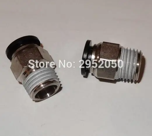 

Free shipping HIGH QUALITY 10pcs 6mm to 1/4" Pneumatic Connectors male straight one-touch fittings BSPT PC6-02