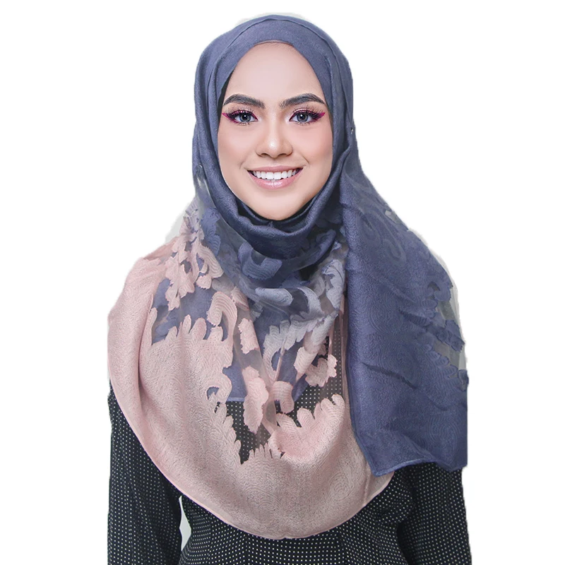 Женские модные шарфы с градиентом 2019 шали палантины полый пашминовый кружевной