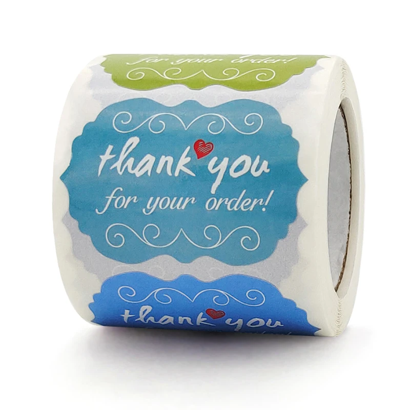 

Thank You Stickers Roll 250-Count Stickers Round for Wedding Birthday Party Favors Holiday Celebration Decoration DU55