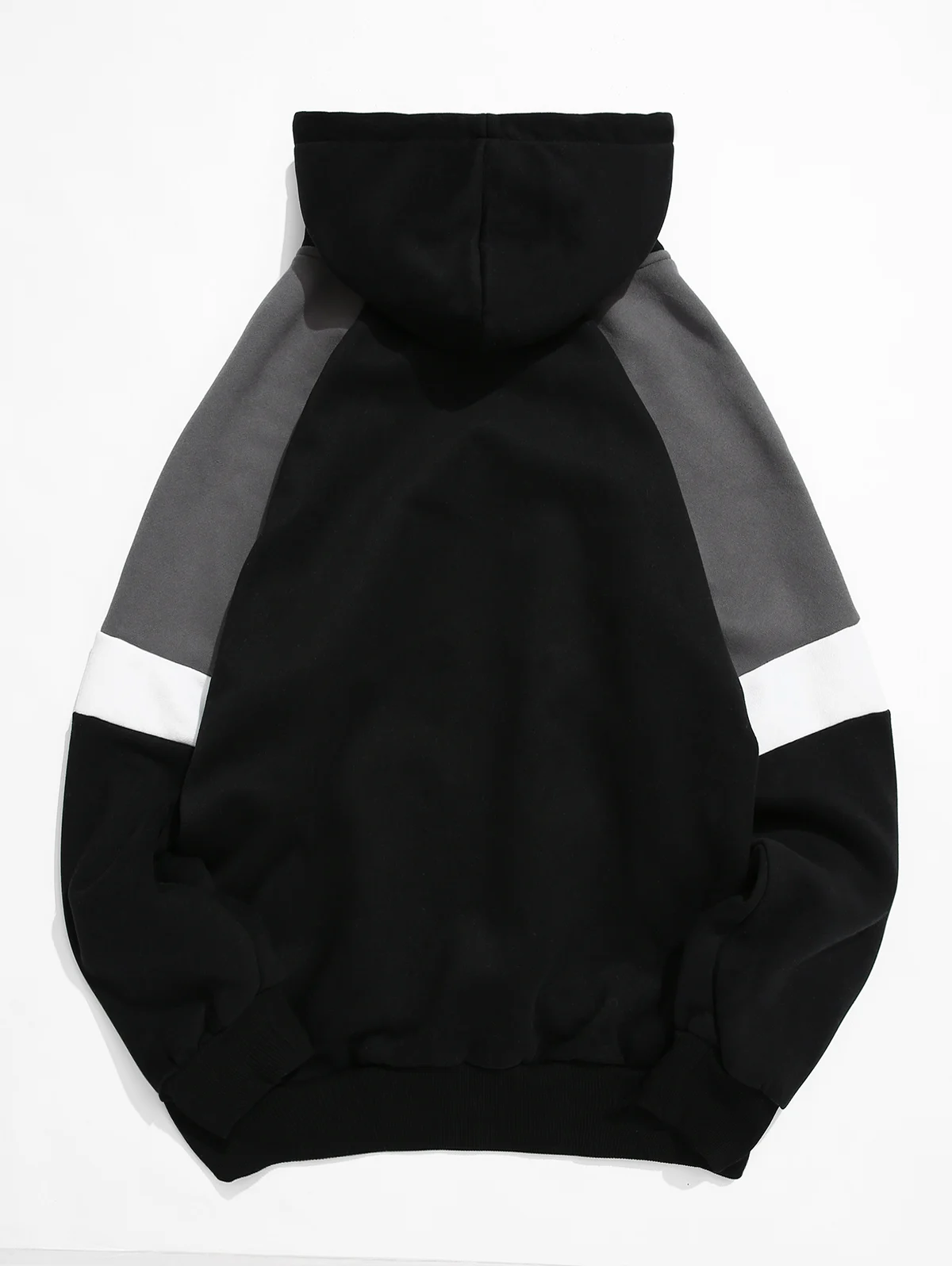ZAFUL Men Colorblock Splicing Raglan Sleeve Drawstring Hoodie Contrast Color Kangaroo Pocket Hot Sale 2019 | Мужская одежда