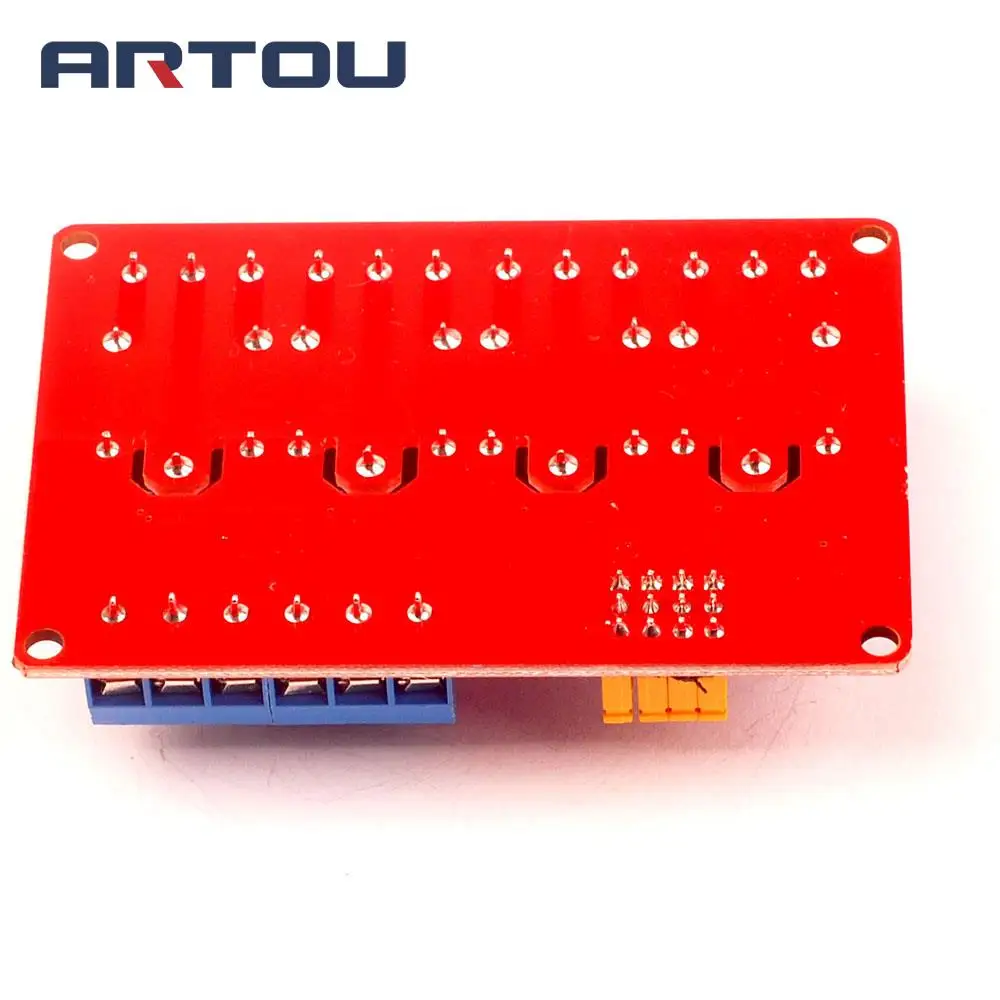 5 в 12 В 24 4-Канальный Релейный Модуль высокого и низкого уровня триггера с оптроном