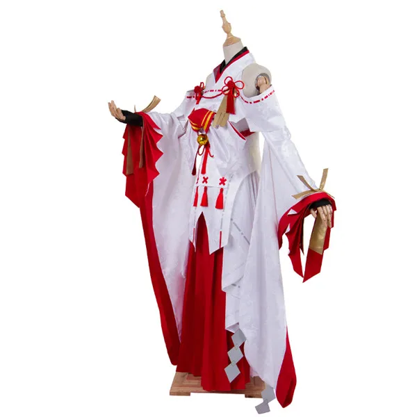 

Dragon Raja Uesugi erii White Kimono Ancient style Halloween cosplay costume free shipping A