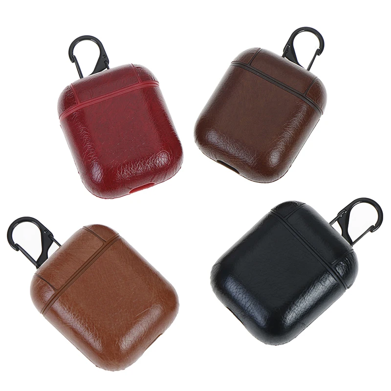 

1Pcs Leather Airpods Earphone Protective Case Skin Cover