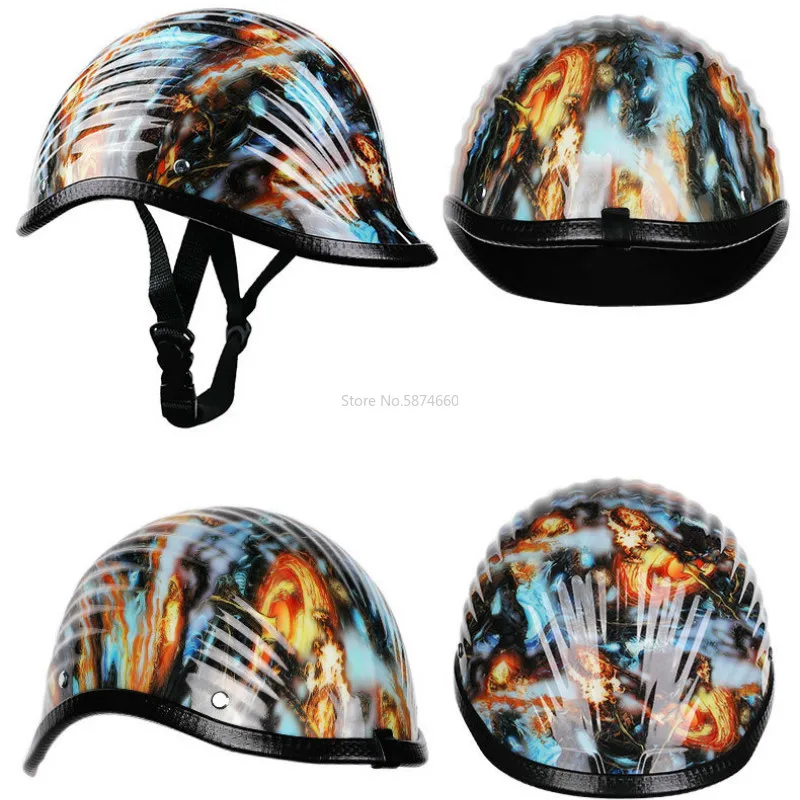 Мотоциклетный шлем на половину лица винтажный Ретро-шлем для мотоциклистов