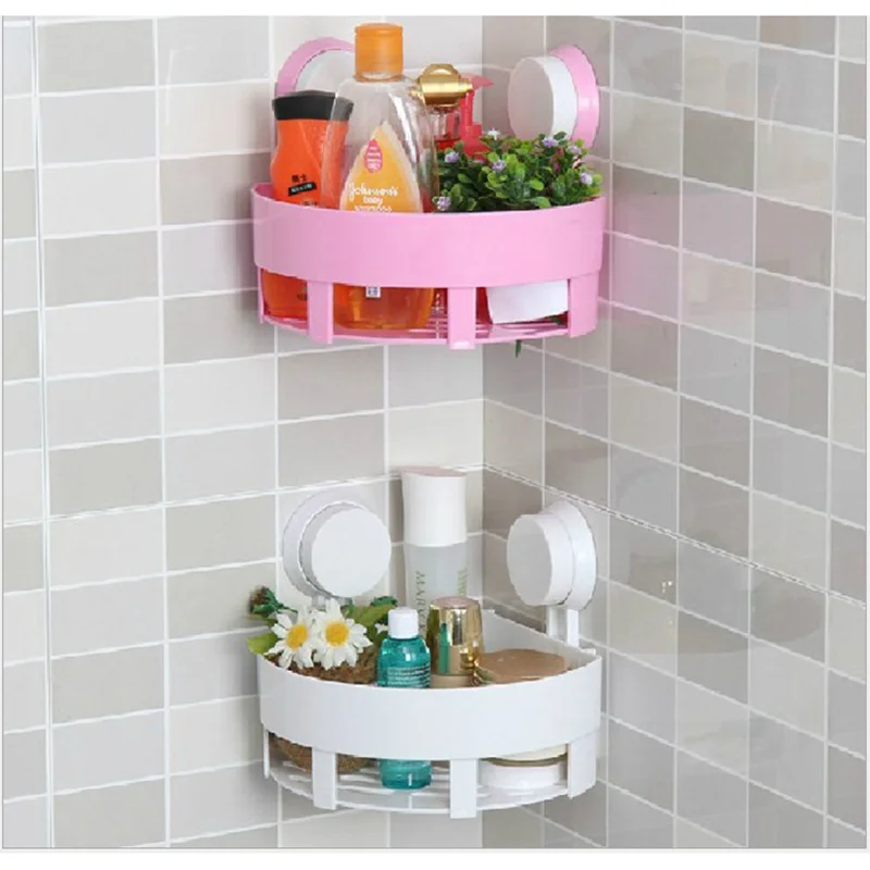 Ванная комната угловая сильной вакуумной присоски угловой слив Полка Стеллаж