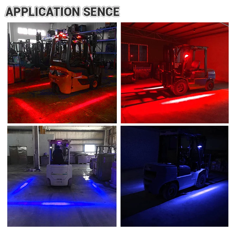 18W Forklift safety lights Led work light bar Indicator Light for Warehouse Pedestrian Red blue linear beam Danger warning | Автомобили и
