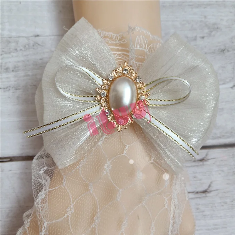 Кружевные перчатки ручной работы в стиле &quotЛолита&quot великолепные летние