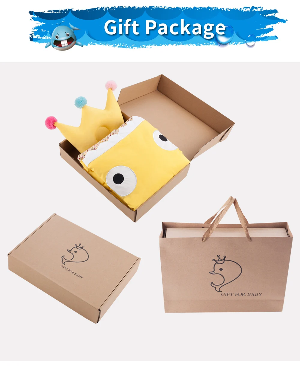 Insular Новое поступление милый мультяшный детский спальный мешок с акулой зимний