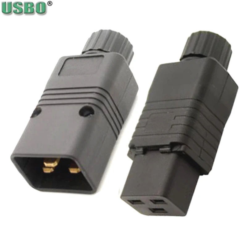 16A 250 В CE медь IEC320 C19 C20 женский мужской профессиональный адаптор мощность цепочка