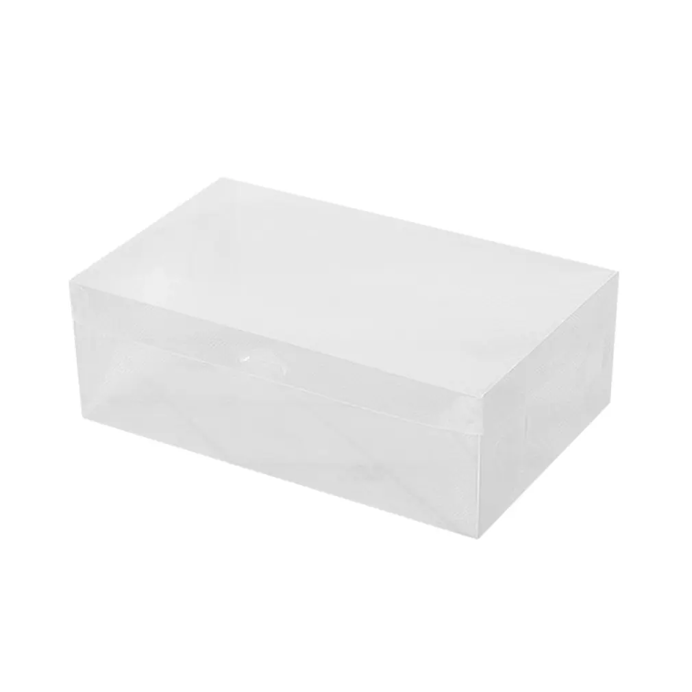 

PP Plastic Shoe Boxes Universal Storage Organizer Stackable Space Saving Flip Type Drawer Box for Slippers Sandals Sport Shoes