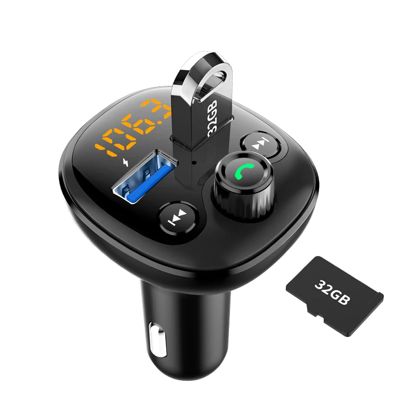 QC 3 0 быстрое автомобильное зарядное устройство Bluetooth Dual USB Автомобильное для