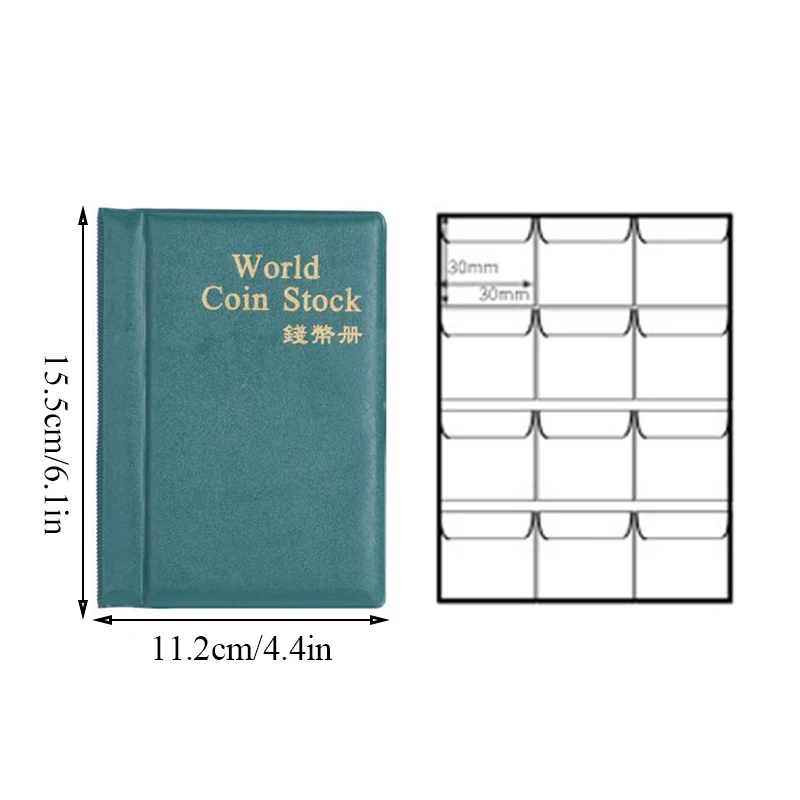 

10 Pages 120 Pockets Coins Album Collection Book Mini Coin Storage Album Collection Coins Photo Albums Decoration
