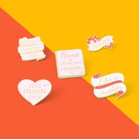 custom perfect mum enamel pins love mother more brooch lapel badge bag cartoon pink jewelry mothers day birthday gift wholesale