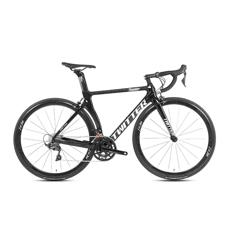 

TWITTER Fiber Road Bike Thunder-C Brake RS-22S Carbon Wheel T800 Carbon 50cm Race Off-Road Road Bike with 700C Bike bicicletas