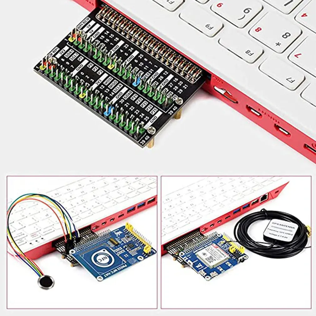 Для Raspberry Pi 400 GPIO адаптер для головки расширение 2x 40-контактный разъем