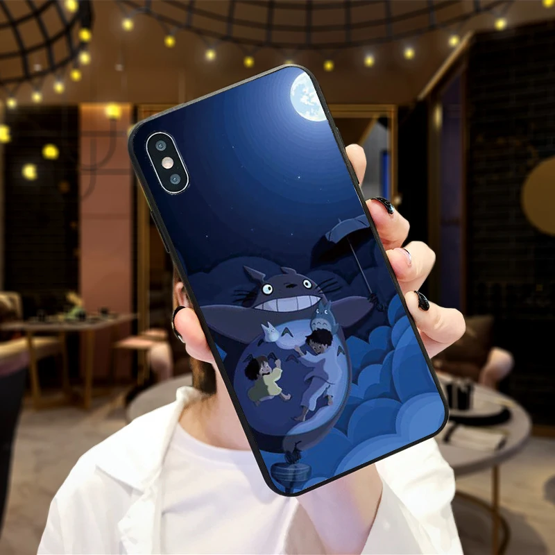 Прекрасный мягкий ТПУ чехол Тоторо для Apple IPhone X XR XS MAX 5 5S 5C SE 6 S 7 8 Plus ipod touch