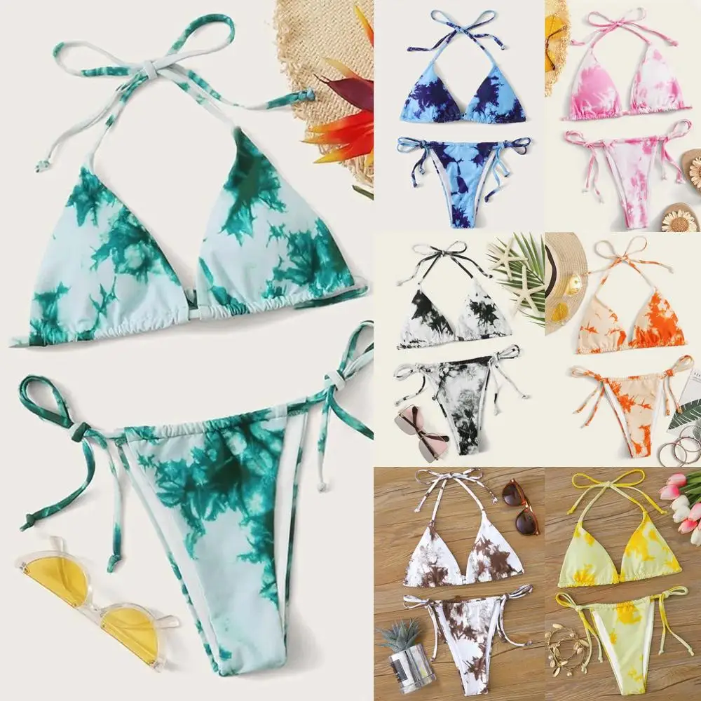 Бикини 2020 принт Плавание костюм Для женщин одежда пуш-ап бикини набор из кусков