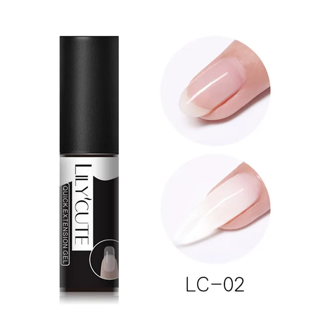 Color 2 LILYCUTE, быстрое наращивание, гель, прозрачный, розовый, для ногтей, УФ, строительный гель, желе, акриловый, для ногтей, полилаковый набор - Цвет: Color 2
