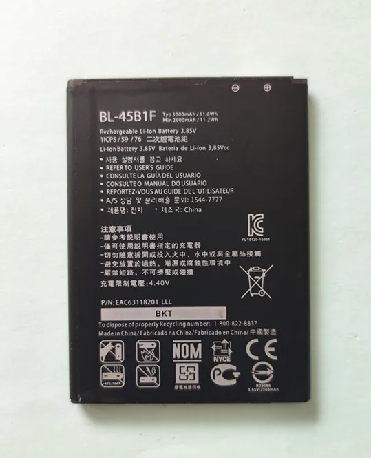 3000 мА/ч BL-45B1F Батарея для LG V10 H968 VS990 F600 F600L F600K H961N H900 H901 H960A LS992 BL45B1F Замена | Мобильные