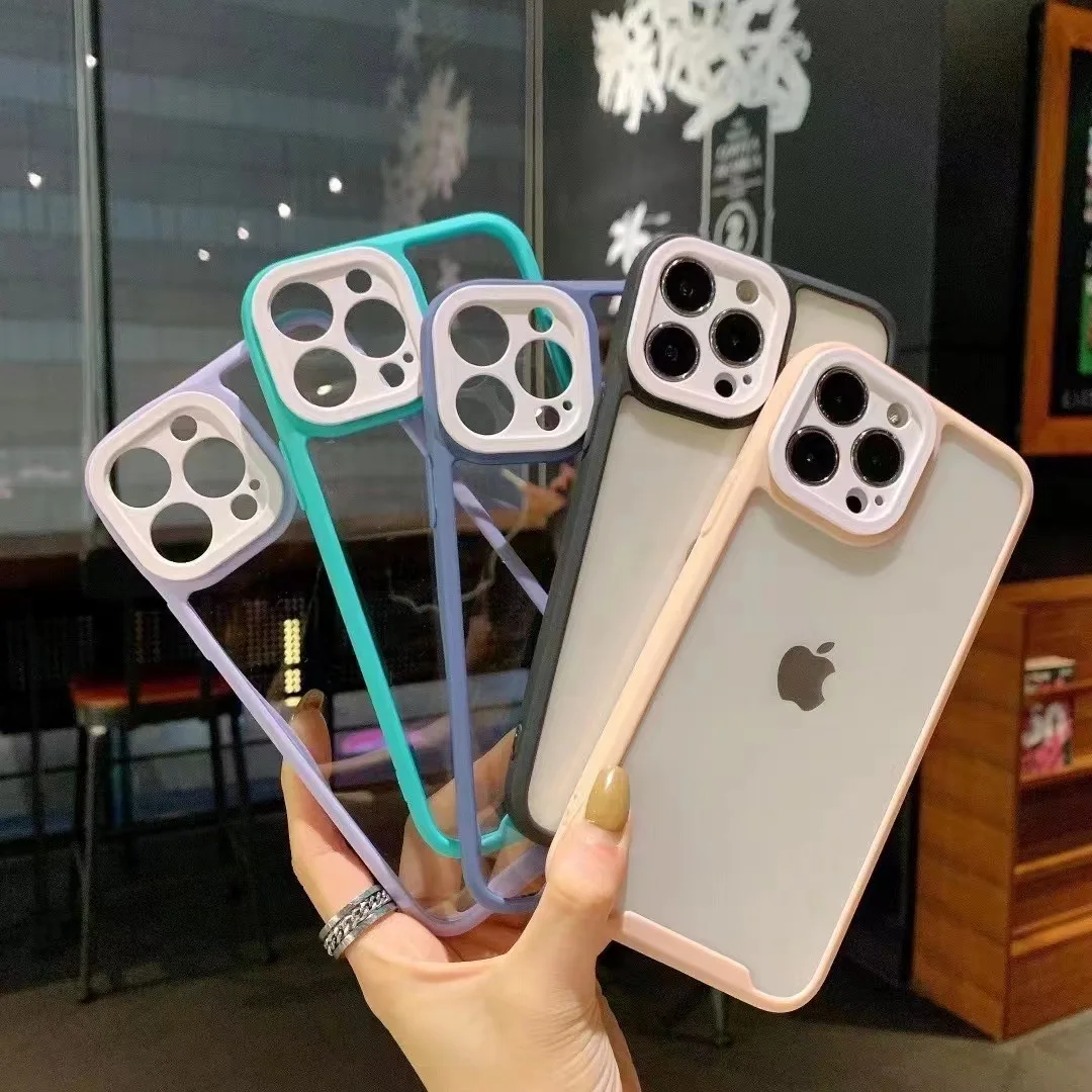 

2 IN 1 Hybrid Clear Removable Camera Protection Phone Case For iPhone 13/12/11ProMax XR XS Max 8 7Plus Hard Hull Capa Back Cover