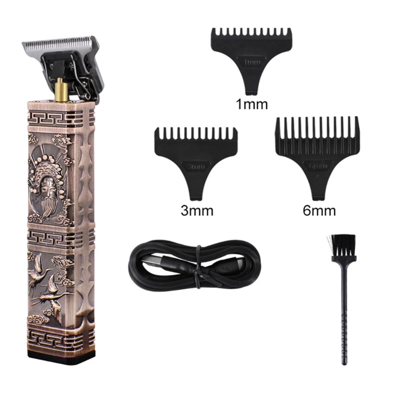 

Electric Outliner Hair Clippers Cordless Rechargeable Barber Grooming Kits Pro T-Blade Trimmer Close Cutting Machine for D0AB
