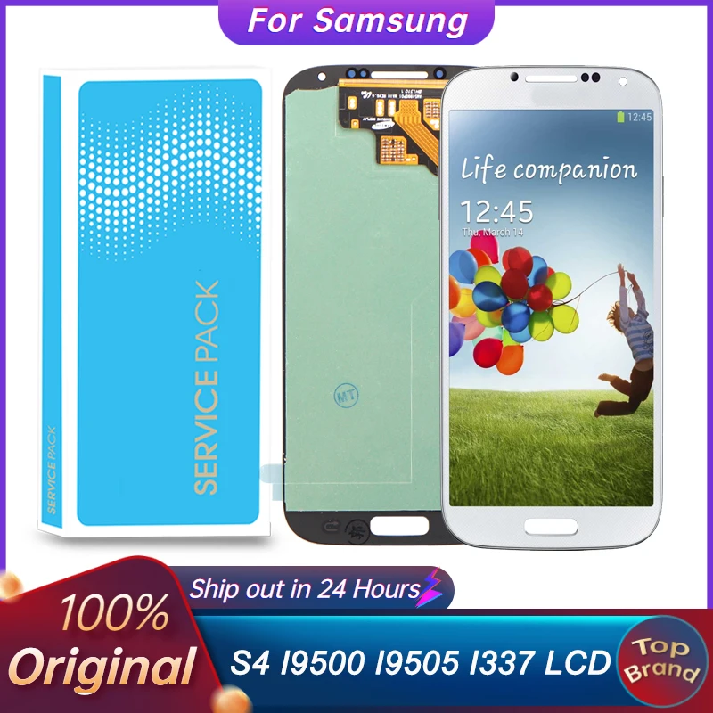 Оригинальный ЖК дисплей Amoled в сборе для Samsung Galaxy S4 i9500 i9505 i337 i9506 сенсорный экран