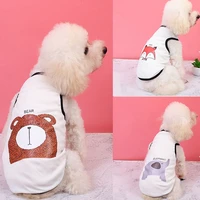 lovely cartoon pet dog clothes summer puppy tshirt vest for small dogs shih tzu pug shirts wholesale dog clothing pets products