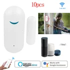 10 шт. Smart Беспроводной дистанционный переключатель Domotica светильник Модуль контроллера WI-FI дверная и оконная сигнализация Сенсор детектор для Alexa Google Home