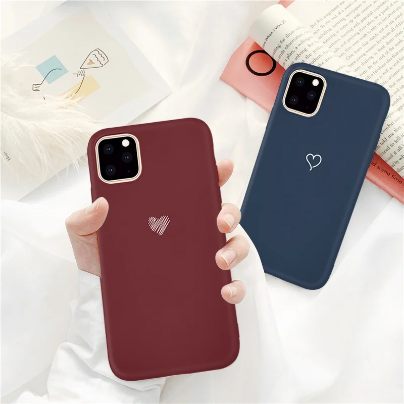 Матовый цвет 360 оригинальный силиконовый чехол s для iPhone 11 pro max 6 7 8 plus xs xr x Чехол