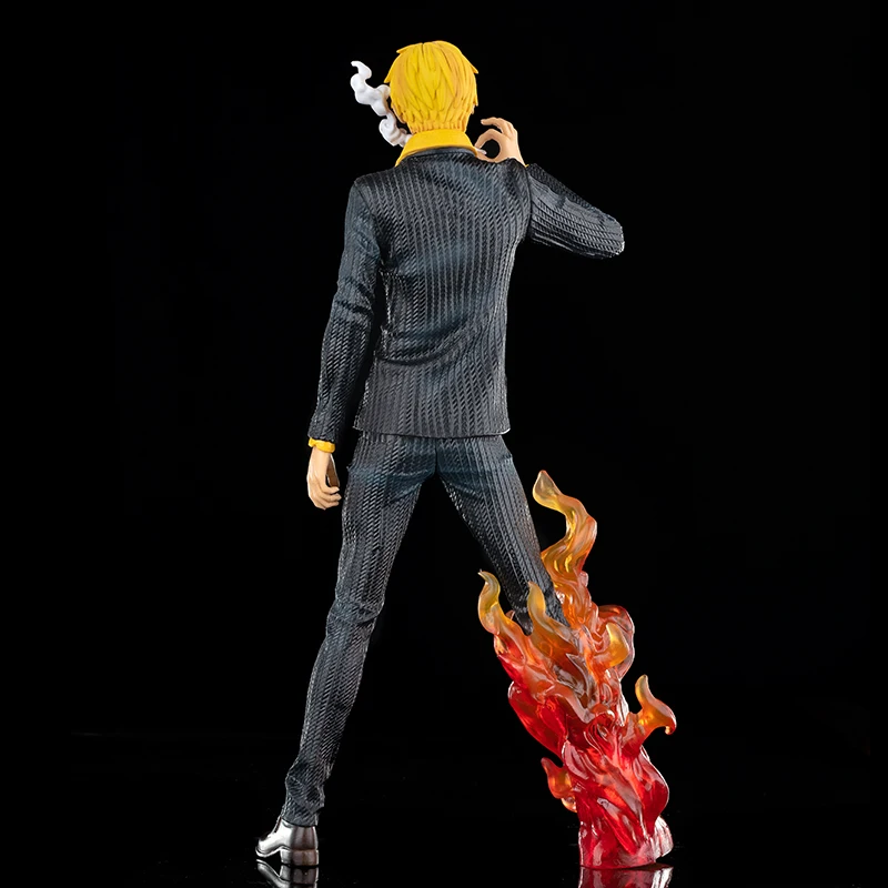 

Новинка, высокое качество, 33 см, Аниме One Piece Vinsmoke Sanji, черно-белая экшн-фигурка из ПВХ, Коллекционная модель, реальный подарок, настольные игры