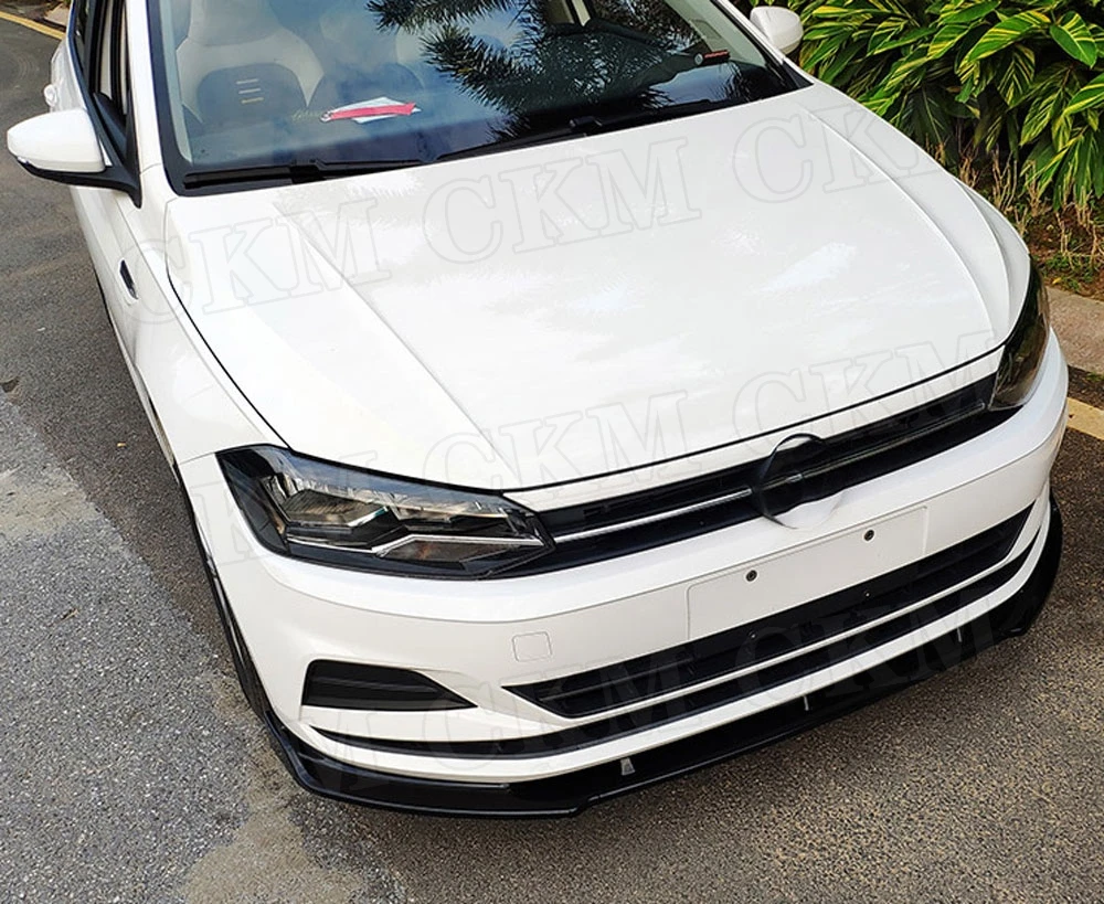 Высококачественный передний спойлер из АБС пластика для Volkswagen VW Polo Plus 2019