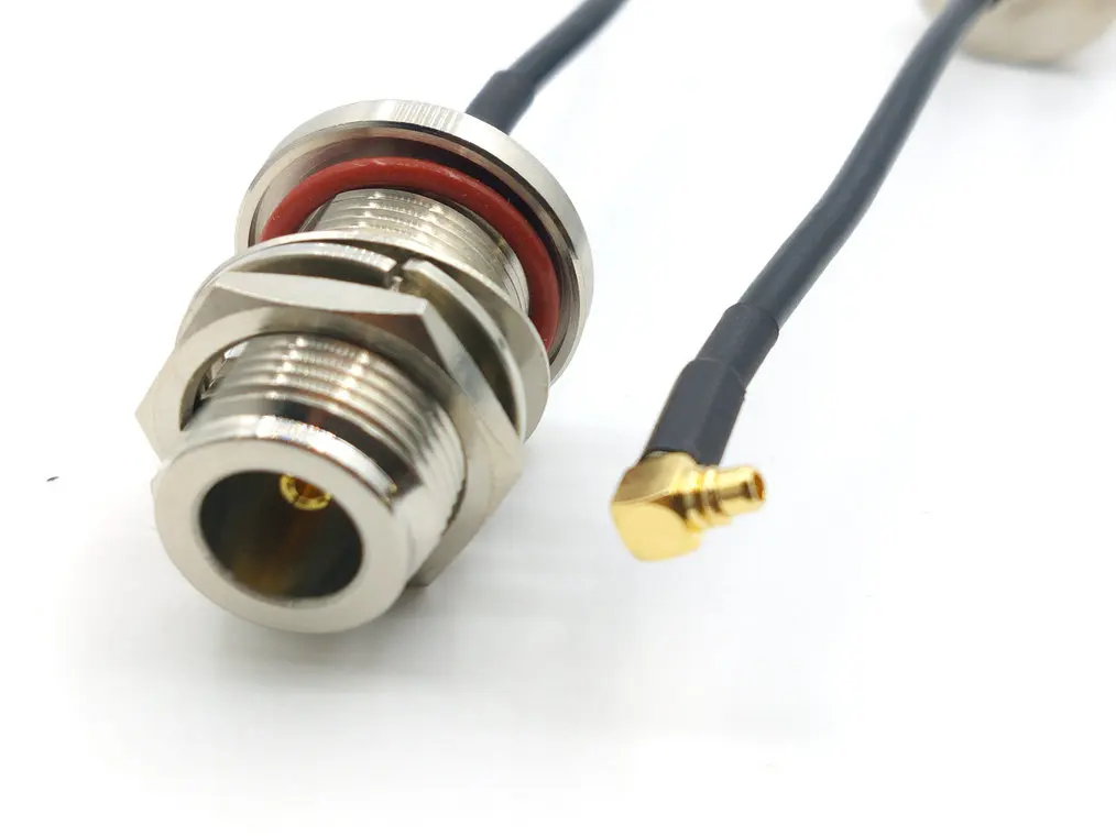 10 шт. N женский переборка к MMCX Мужской Угол Коаксиальный RF кабель RG174|Соединители| |