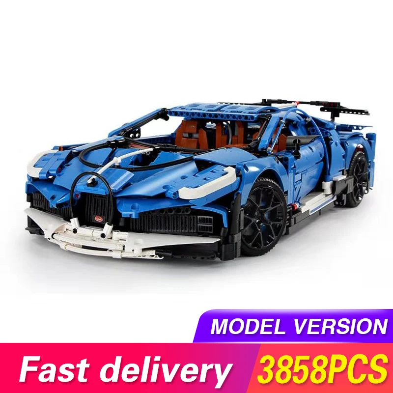 Техническая серия MOC 20086 набор для сборки спортивных гоночных автомобилей с синей