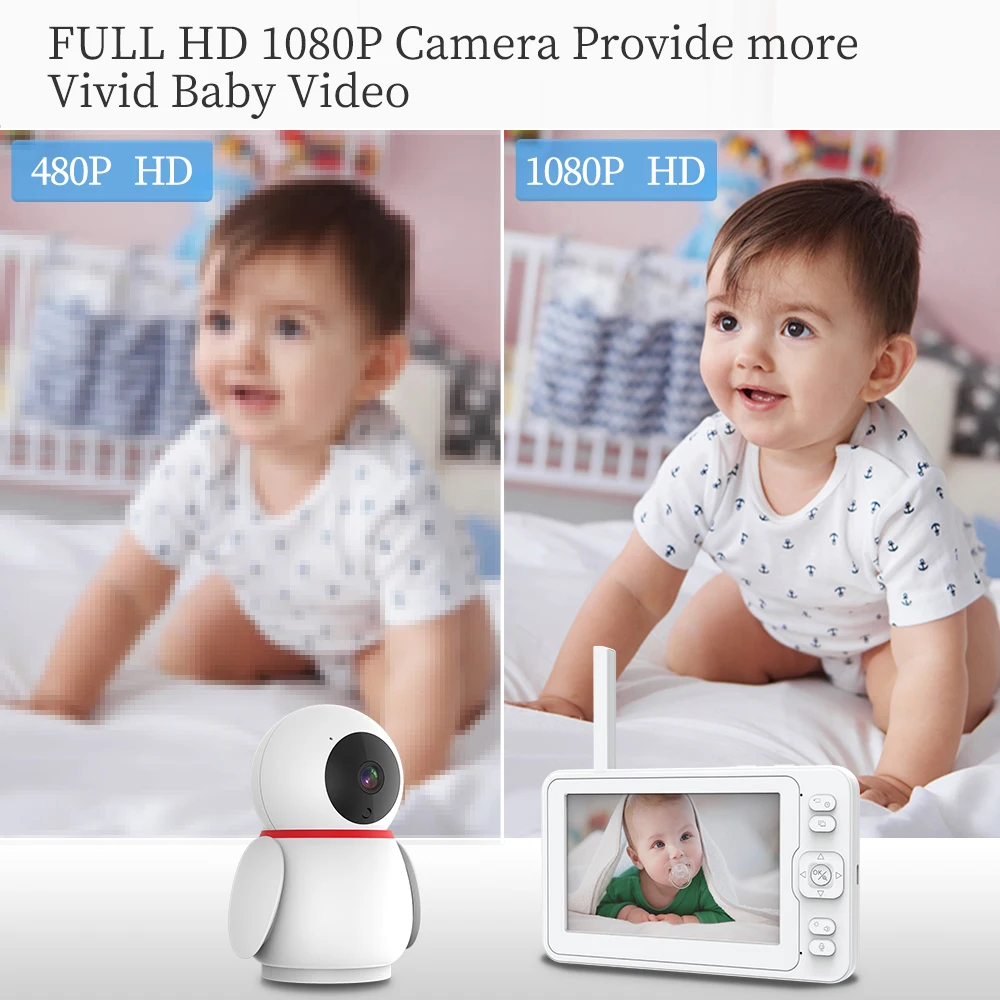 Baby Monitor Recorder Mini Surveillance Camera Wireless 360 2MP Video DVR Cry Alarm Electronic | Безопасность и защита