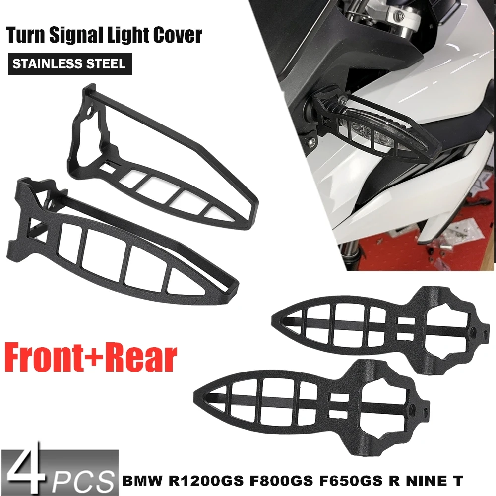 

Front & Rear Turn Signal Indicator Light Protector Guard for BMW R1200GS Adventure F650GS F700GS F800GS S1000RR R nine T F850GS