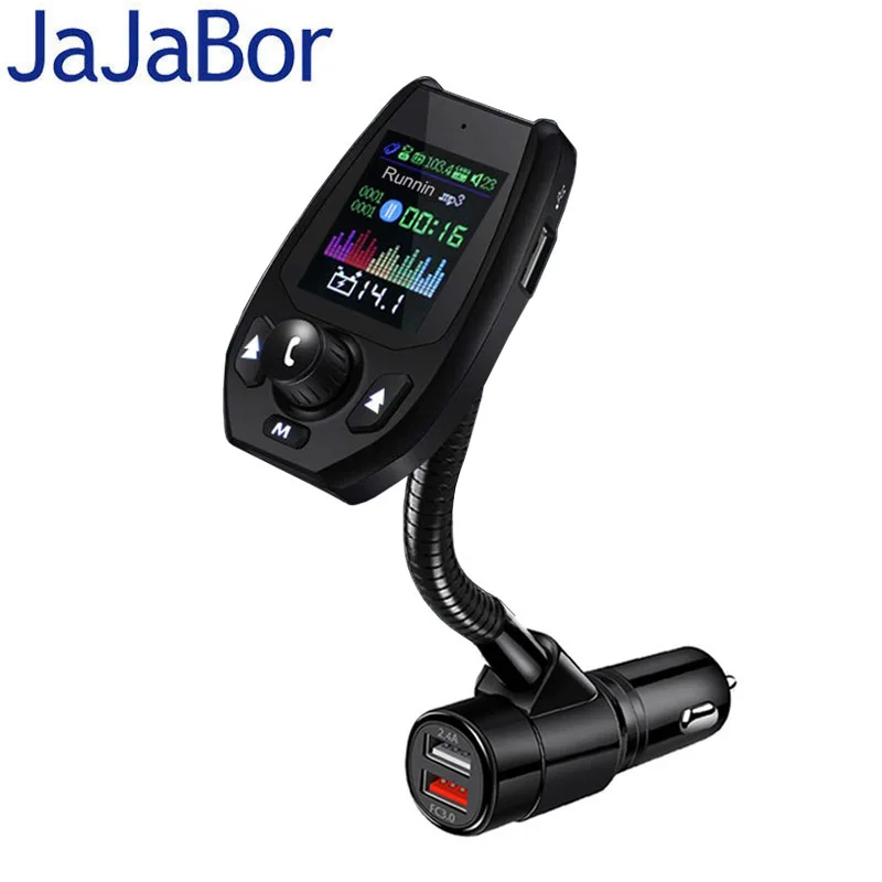 Jajabor Bluetooth 5 0 автомобильный комплект громкой связи fm-передатчик модулятор AUX