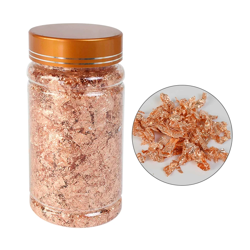 

1 bottle Decorative Gold Leaf Flakes 3g Gold Silver Confetti Nail Art Painting Material Decorating Foil Paper Party Supplies