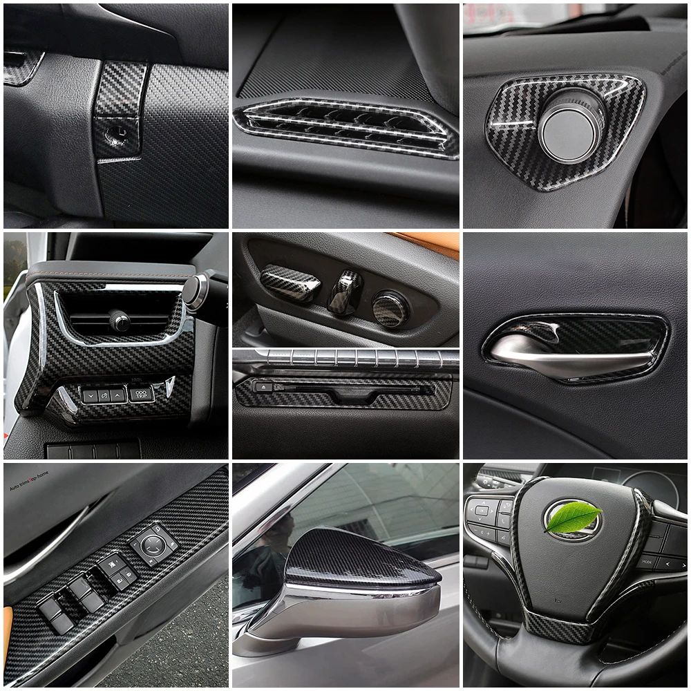 

Для Lexus UX UX200 UX250 2018-2022, углеродное волокно, цвет, центральное управление, модификация, рамка, крышка, отделка, внешний Стайлинг, установка