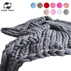 200*200 см быстрая транспортировка модное одеяло крупной ручной вязки плотная пряжа громоздкое Вязание пледы одеяла Диван пледы