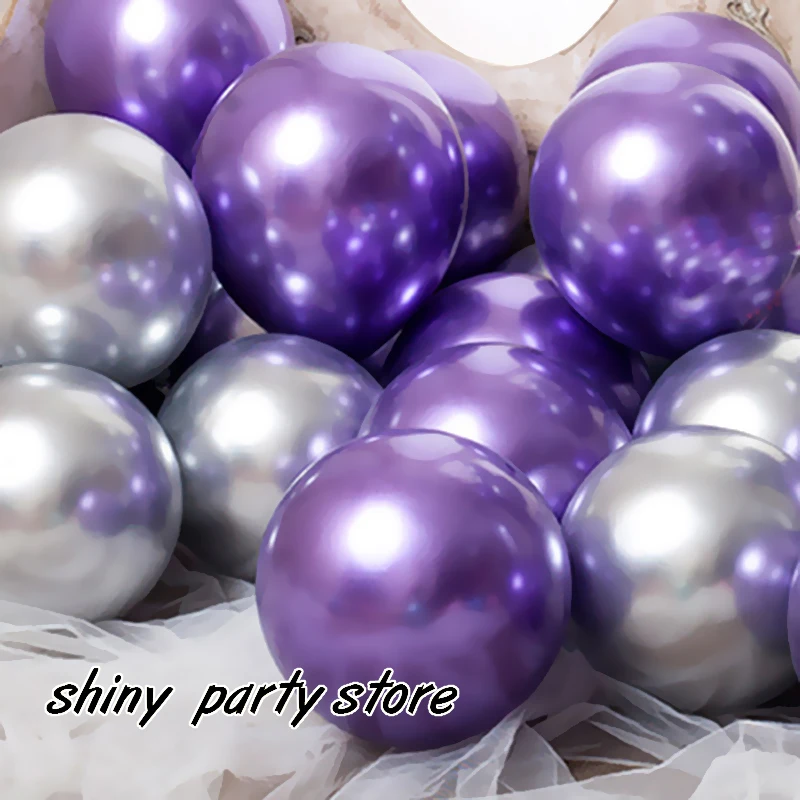 Жемчужные шары 30 шт./лот металлические фиолетовые красные зеленые серебряные