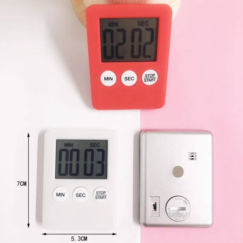 Сверхтонкий цифровой кухонный таймер часы квадратные для приготовления пищи
