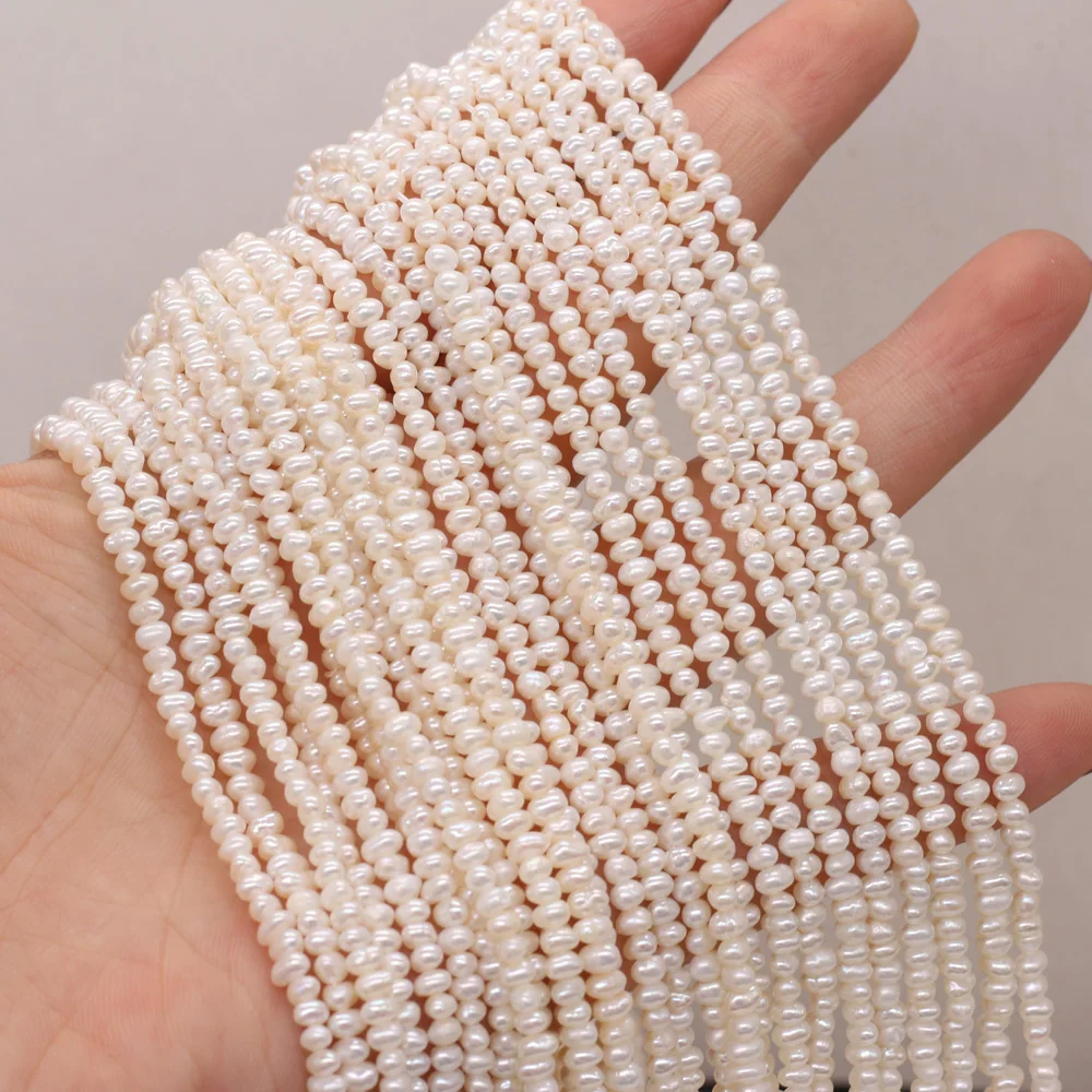 

Natural Freshwater Pearls Potato Shape White Small Pearl Beads for DIY Earrings Necklace Charms Jewelry Loose Beads Size 2-3mm