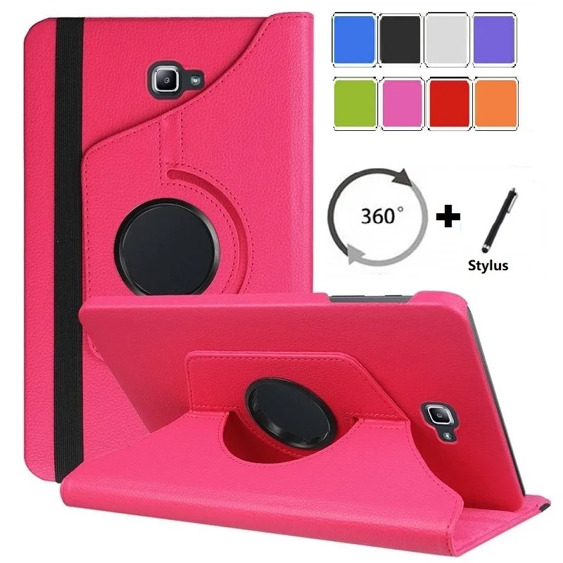 

360 Degree Rotating Stand for Samsung Galaxy Tab A A6 10.1 2016 SM-T580 T580N T585 T585C Smart Tablet Case protective cover +pen