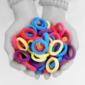 100pcslot 3cm Hair Rubber Bands Accessories small Size Wholesale New Fashion Candy Colors Hair Elastics For girl Headwear