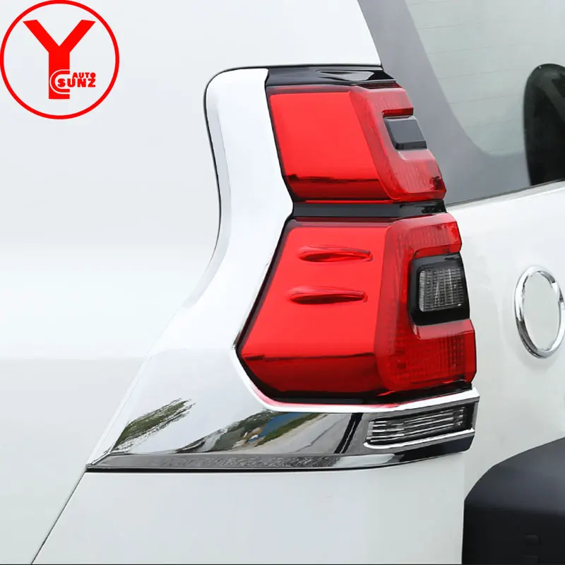 

2018 ABS chrome tail light cover For Toyota Land cruiser Prado fj150 car styling lamp cover accessories for prado 2018 YCSUNZ